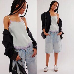 New Free People Sunset Lover Sea Mist Cami Top Size S